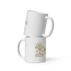 Witte glanzende koffietas / mok